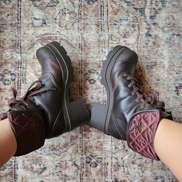 2000's Chunky Heel Combat Boots - Picture 6 of 6